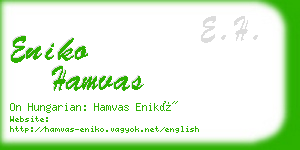 eniko hamvas business card